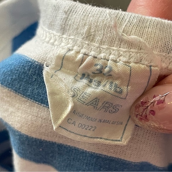 VINTAGE BABY Sears Matching Blue Nautical Set T-shirt and Shorts - Picture 5 of 6